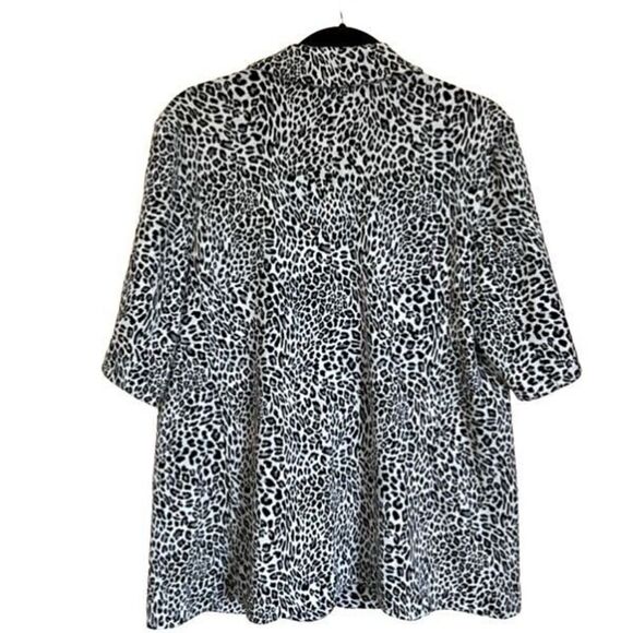 Susan Graver Blazer Women's Large Multi-Color Leopard Print Soft Single Breasted - Picture 3 of 16